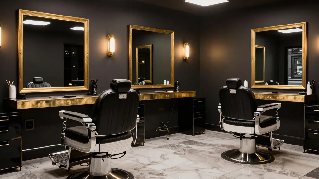 Eleganter Mann Barbershop