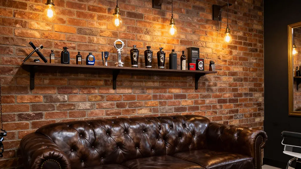 Eleganter Mann Barbershop Innenraum